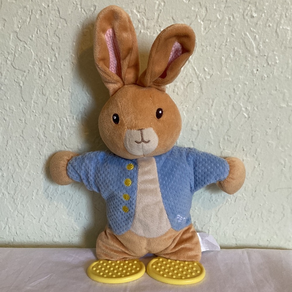 Beatrix Potter Peter Rabbit Plush Teether Crinkle Texture Plush 11 inches